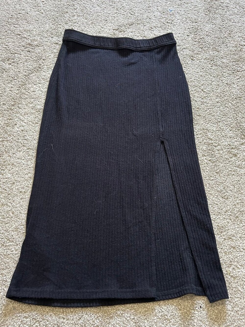 A&F Black Ribbed Skirt